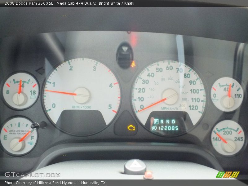 Bright White / Khaki 2008 Dodge Ram 3500 SLT Mega Cab 4x4 Dually