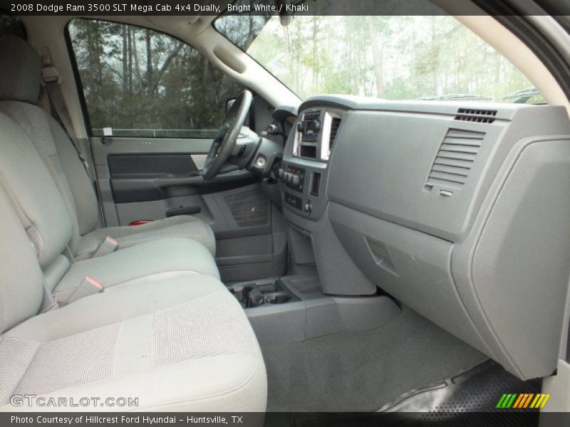 Bright White / Khaki 2008 Dodge Ram 3500 SLT Mega Cab 4x4 Dually