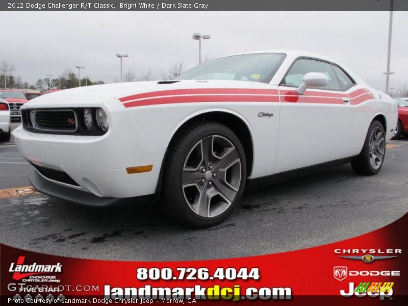 Bright White / Dark Slate Gray 2012 Dodge Challenger R/T Classic