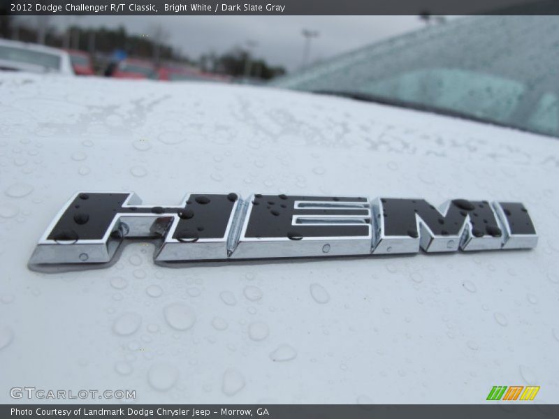 Bright White / Dark Slate Gray 2012 Dodge Challenger R/T Classic