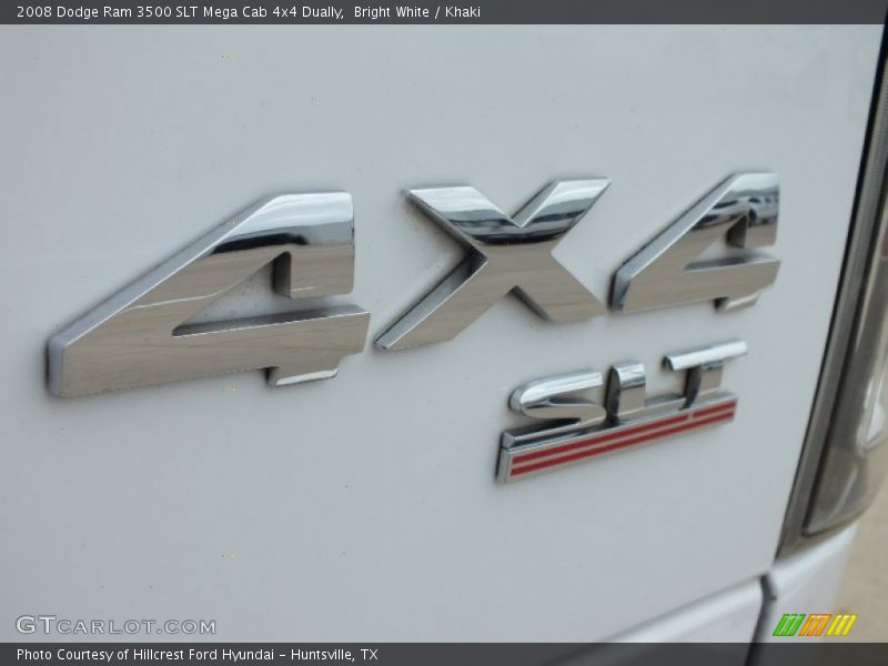 Bright White / Khaki 2008 Dodge Ram 3500 SLT Mega Cab 4x4 Dually