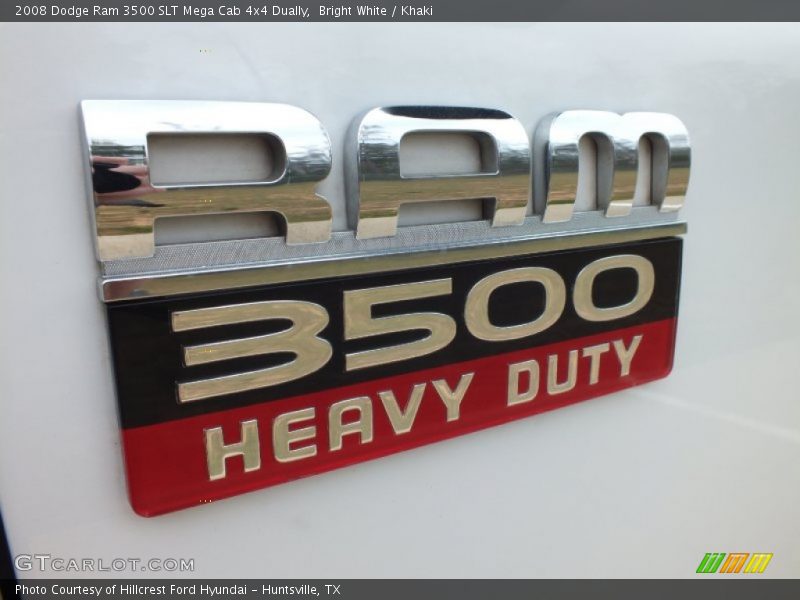 Bright White / Khaki 2008 Dodge Ram 3500 SLT Mega Cab 4x4 Dually