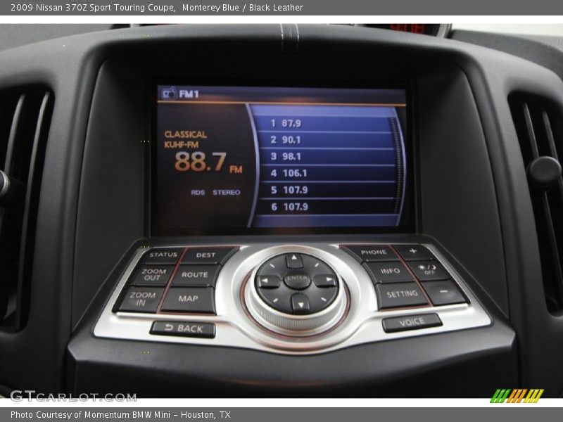 Monterey Blue / Black Leather 2009 Nissan 370Z Sport Touring Coupe