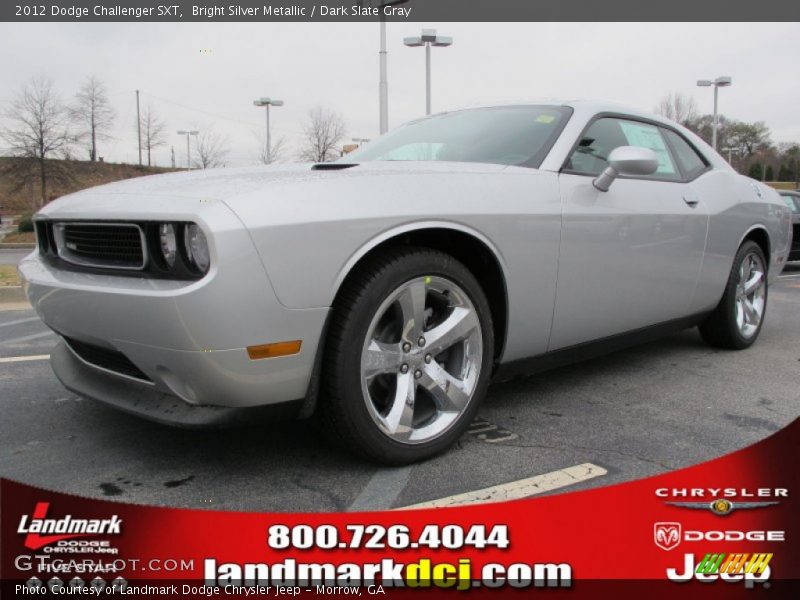 Bright Silver Metallic / Dark Slate Gray 2012 Dodge Challenger SXT