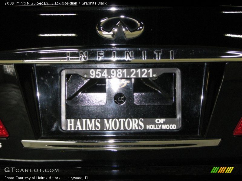 Black Obsidian / Graphite Black 2009 Infiniti M 35 Sedan