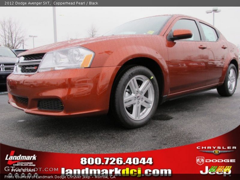 Copperhead Pearl / Black 2012 Dodge Avenger SXT