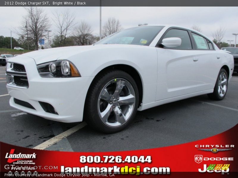 Bright White / Black 2012 Dodge Charger SXT