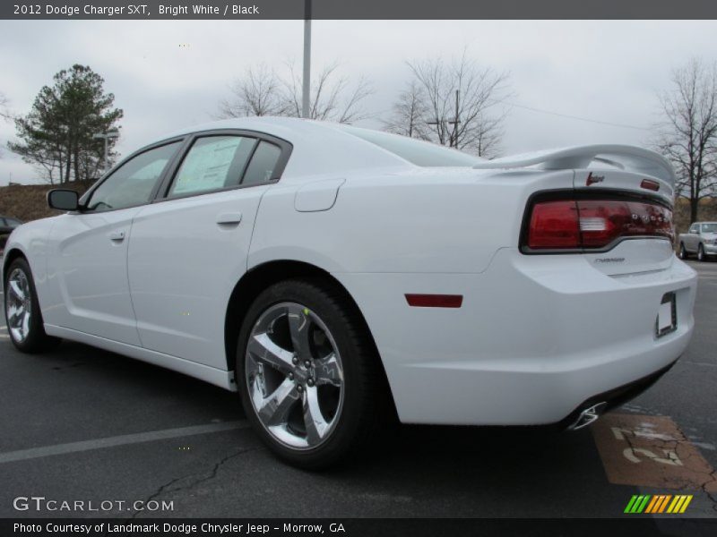 Bright White / Black 2012 Dodge Charger SXT