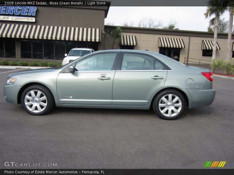 Moss Green Metallic / Light Stone 2008 Lincoln MKZ Sedan