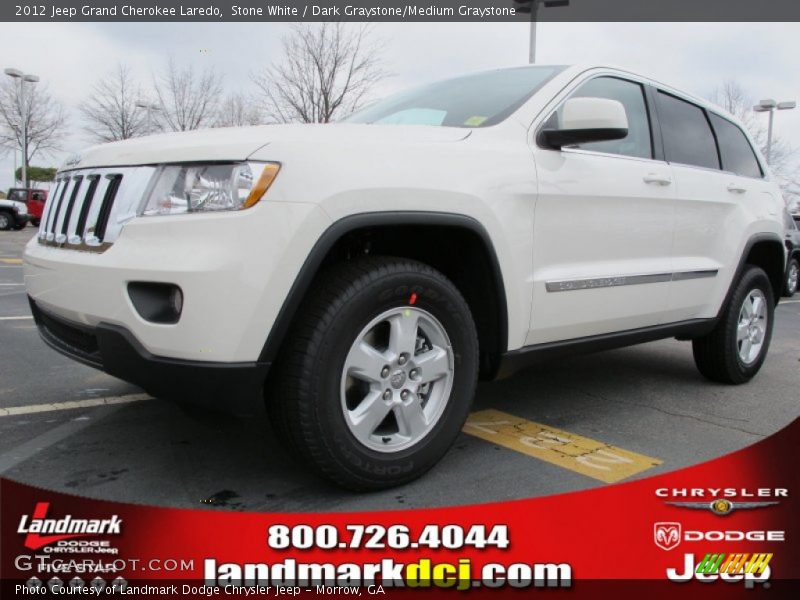 Stone White / Dark Graystone/Medium Graystone 2012 Jeep Grand Cherokee Laredo
