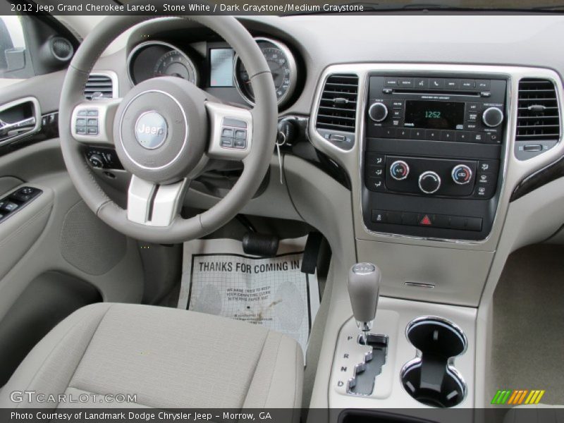 Stone White / Dark Graystone/Medium Graystone 2012 Jeep Grand Cherokee Laredo
