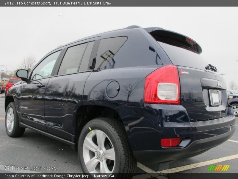 True Blue Pearl / Dark Slate Gray 2012 Jeep Compass Sport