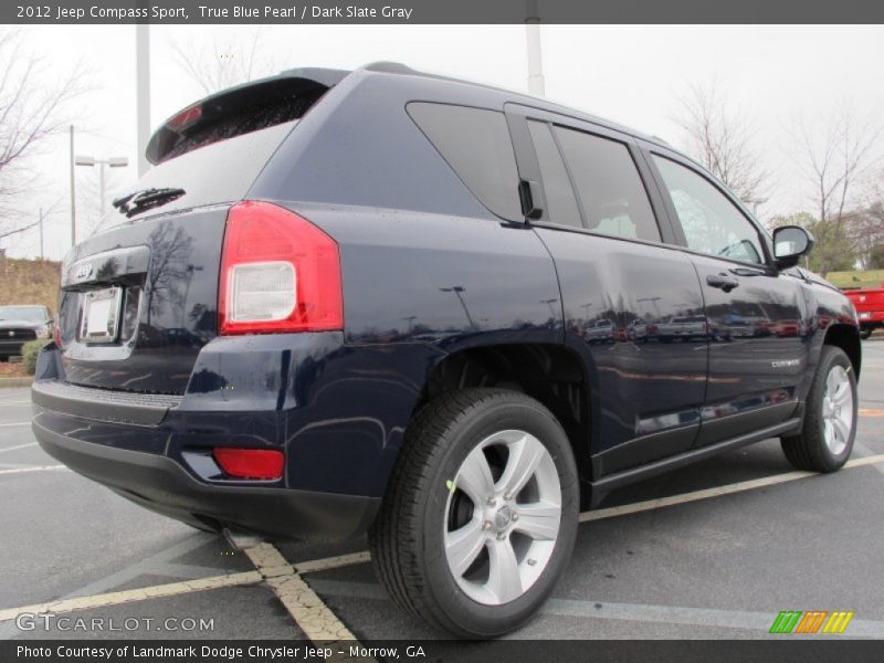 True Blue Pearl / Dark Slate Gray 2012 Jeep Compass Sport