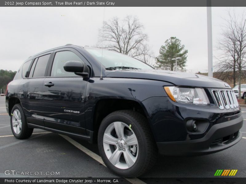 True Blue Pearl / Dark Slate Gray 2012 Jeep Compass Sport