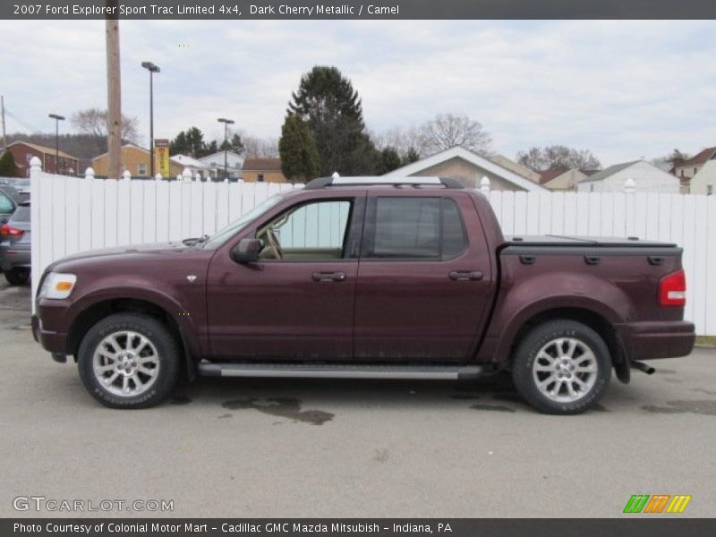 Dark Cherry Metallic / Camel 2007 Ford Explorer Sport Trac Limited 4x4