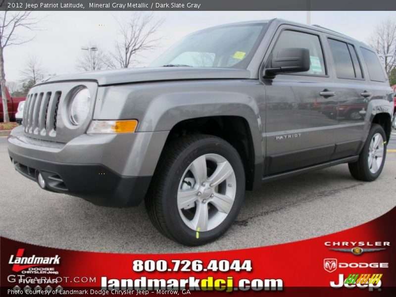 Mineral Gray Metallic / Dark Slate Gray 2012 Jeep Patriot Latitude