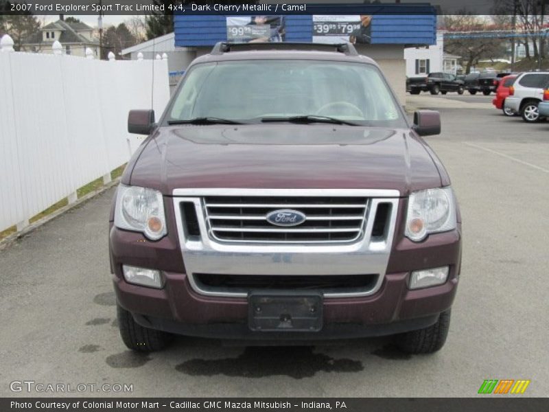 Dark Cherry Metallic / Camel 2007 Ford Explorer Sport Trac Limited 4x4