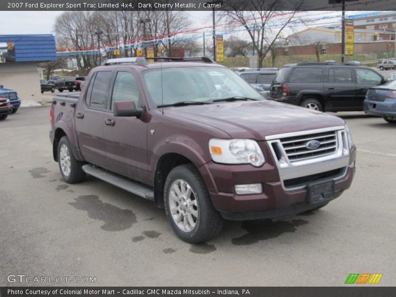 Dark Cherry Metallic / Camel 2007 Ford Explorer Sport Trac Limited 4x4