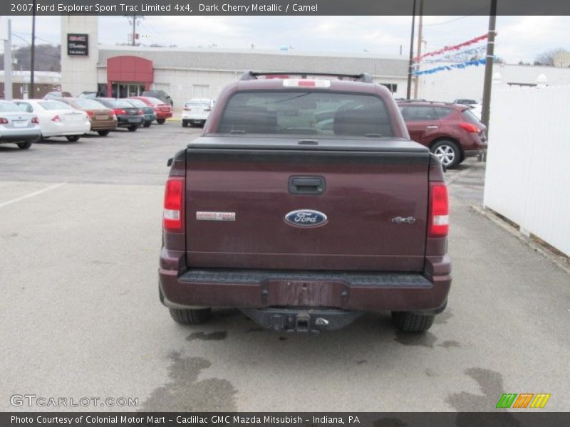 Dark Cherry Metallic / Camel 2007 Ford Explorer Sport Trac Limited 4x4