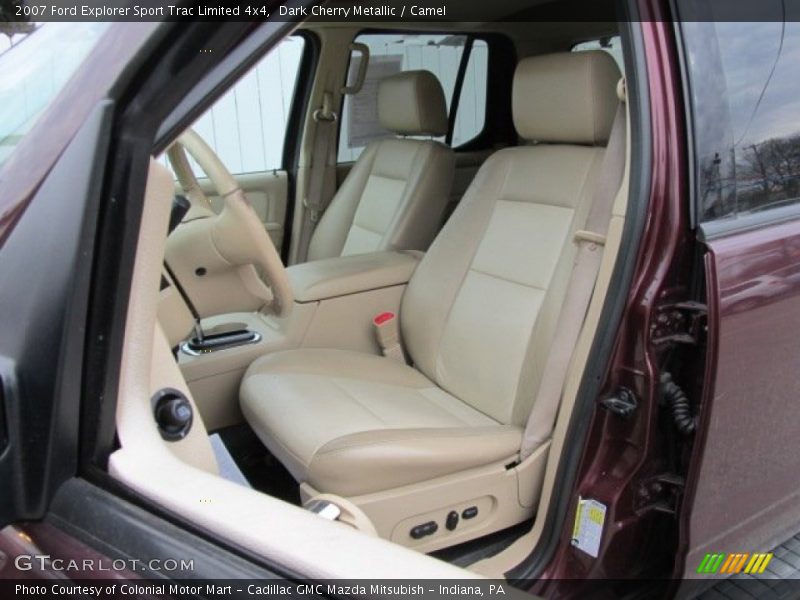 Dark Cherry Metallic / Camel 2007 Ford Explorer Sport Trac Limited 4x4