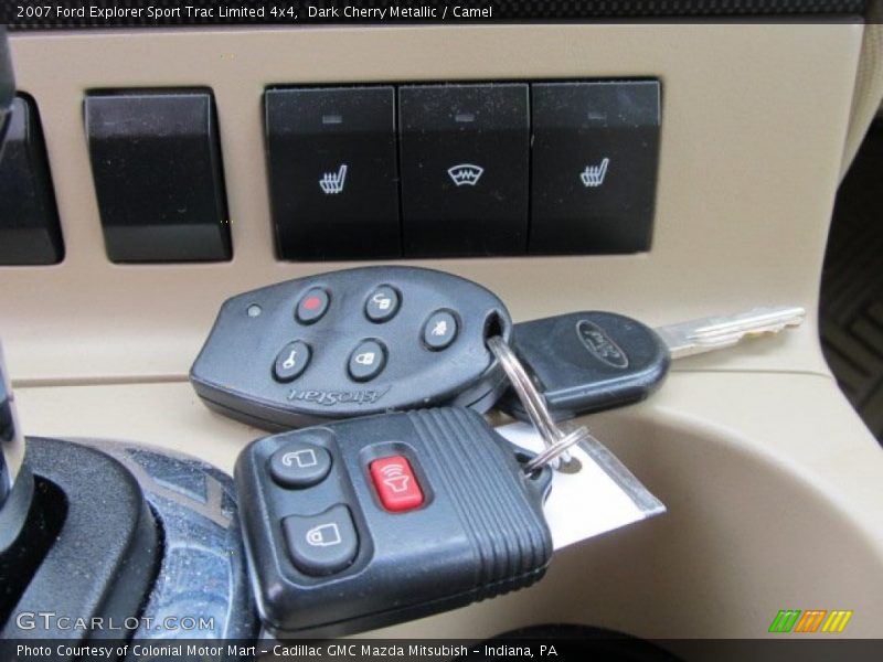 Dark Cherry Metallic / Camel 2007 Ford Explorer Sport Trac Limited 4x4