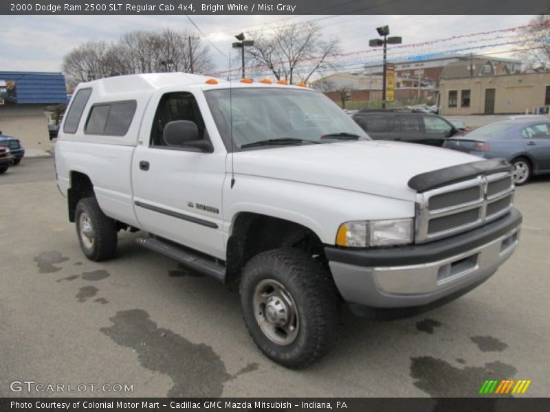 Bright White / Mist Gray 2000 Dodge Ram 2500 SLT Regular Cab 4x4
