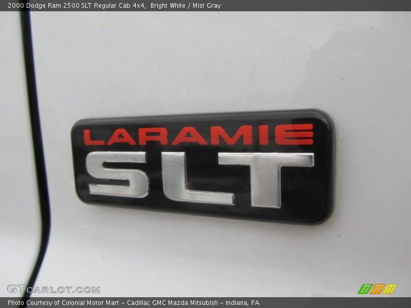 Bright White / Mist Gray 2000 Dodge Ram 2500 SLT Regular Cab 4x4