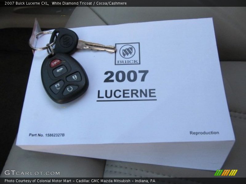 White Diamond Tricoat / Cocoa/Cashmere 2007 Buick Lucerne CXL