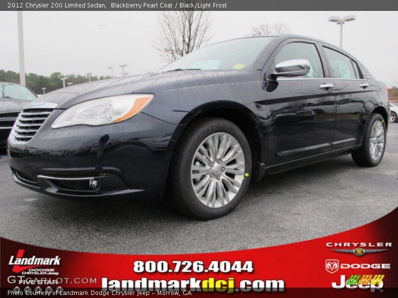 Blackberry Pearl Coat / Black/Light Frost 2012 Chrysler 200 Limited Sedan