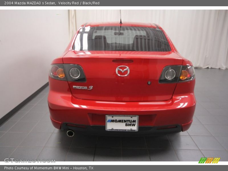 Velocity Red / Black/Red 2004 Mazda MAZDA3 s Sedan