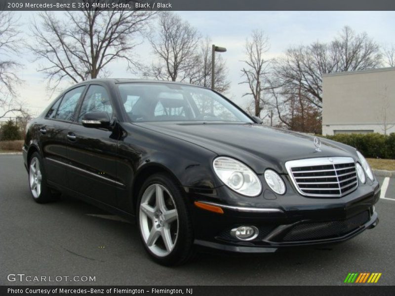 Black / Black 2009 Mercedes-Benz E 350 4Matic Sedan