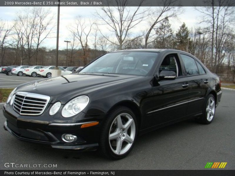 Black / Black 2009 Mercedes-Benz E 350 4Matic Sedan