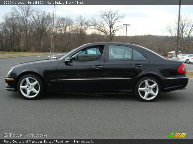 Black / Black 2009 Mercedes-Benz E 350 4Matic Sedan