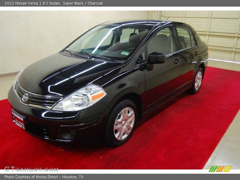Super Black / Charcoal 2011 Nissan Versa 1.8 S Sedan