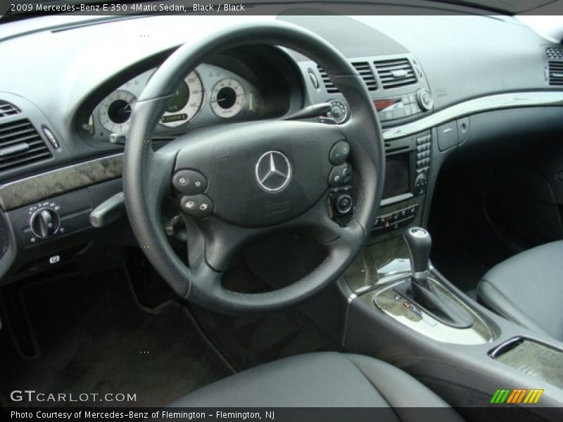 Black / Black 2009 Mercedes-Benz E 350 4Matic Sedan