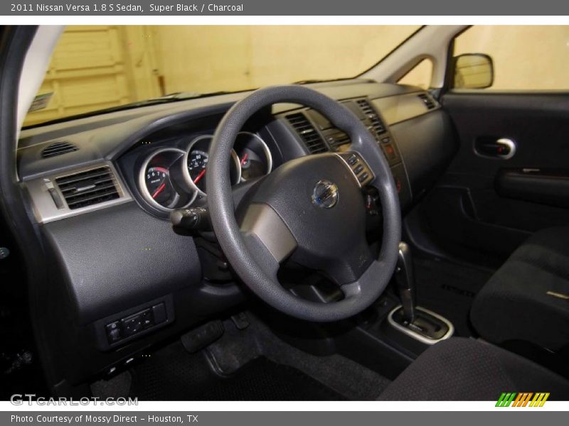 Super Black / Charcoal 2011 Nissan Versa 1.8 S Sedan