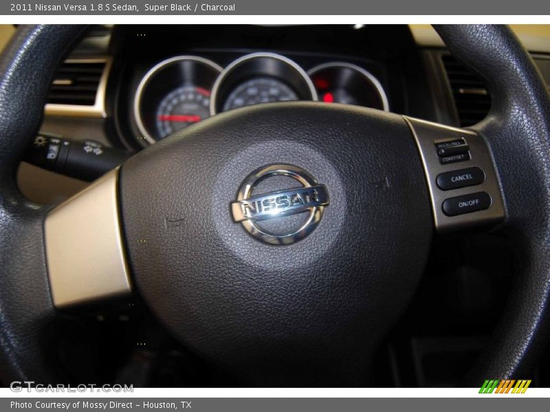 Super Black / Charcoal 2011 Nissan Versa 1.8 S Sedan