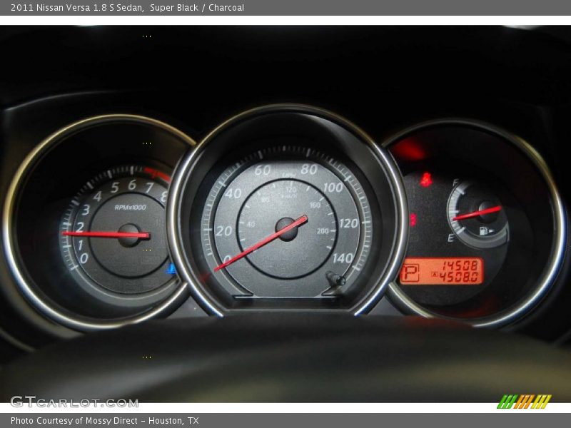 Super Black / Charcoal 2011 Nissan Versa 1.8 S Sedan