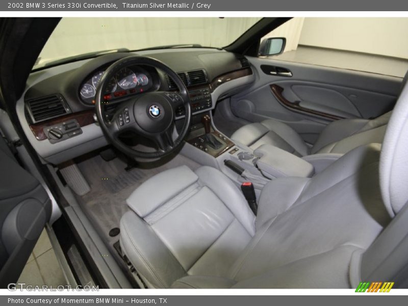 Titanium Silver Metallic / Grey 2002 BMW 3 Series 330i Convertible