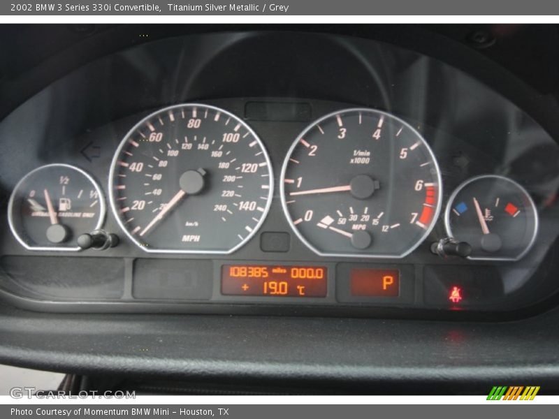 Titanium Silver Metallic / Grey 2002 BMW 3 Series 330i Convertible