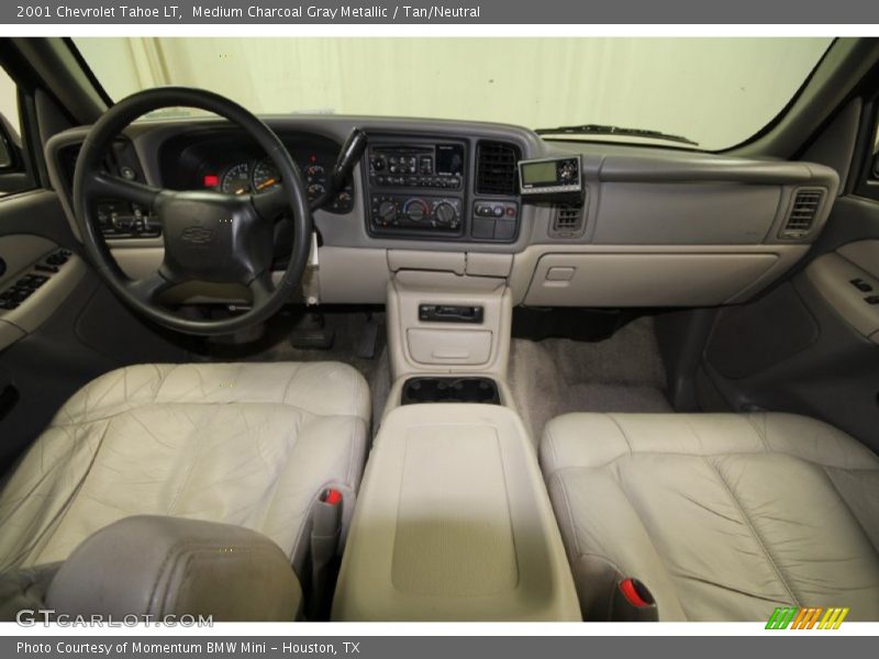 Medium Charcoal Gray Metallic / Tan/Neutral 2001 Chevrolet Tahoe LT