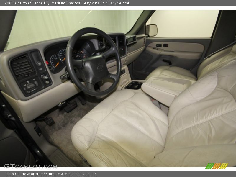 Medium Charcoal Gray Metallic / Tan/Neutral 2001 Chevrolet Tahoe LT