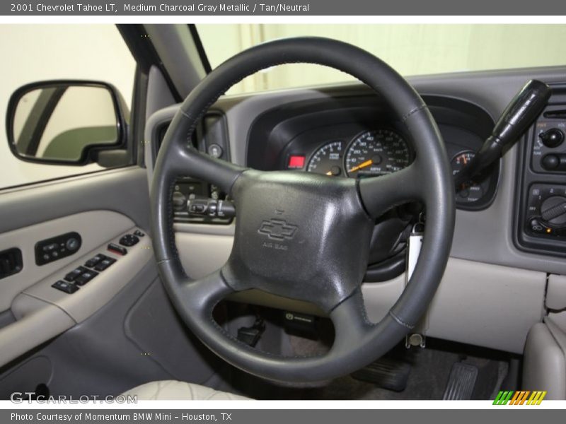 Medium Charcoal Gray Metallic / Tan/Neutral 2001 Chevrolet Tahoe LT