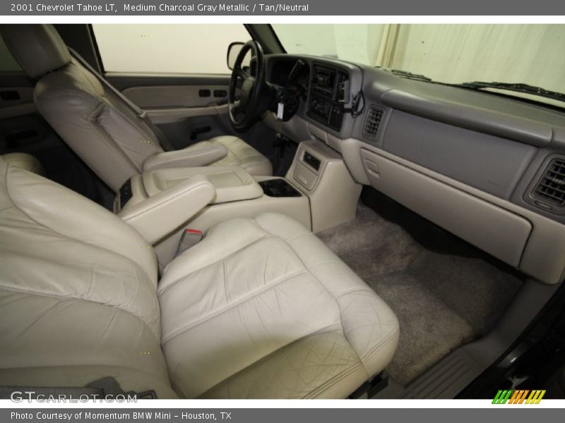 Medium Charcoal Gray Metallic / Tan/Neutral 2001 Chevrolet Tahoe LT