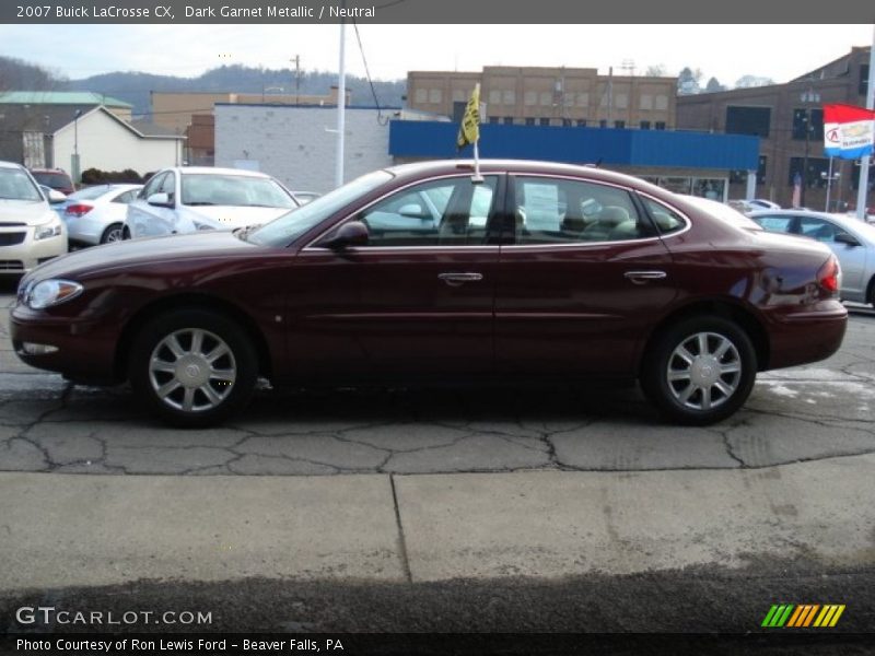 Dark Garnet Metallic / Neutral 2007 Buick LaCrosse CX