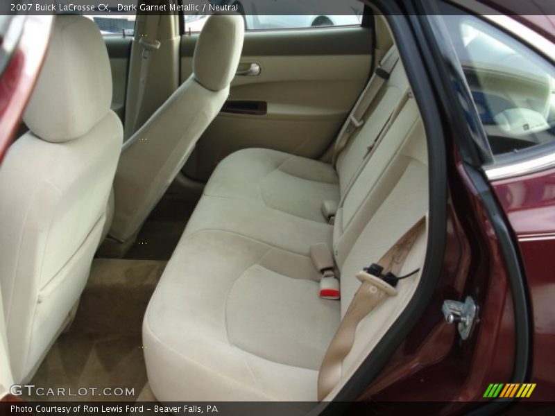Rear Seat of 2007 LaCrosse CX