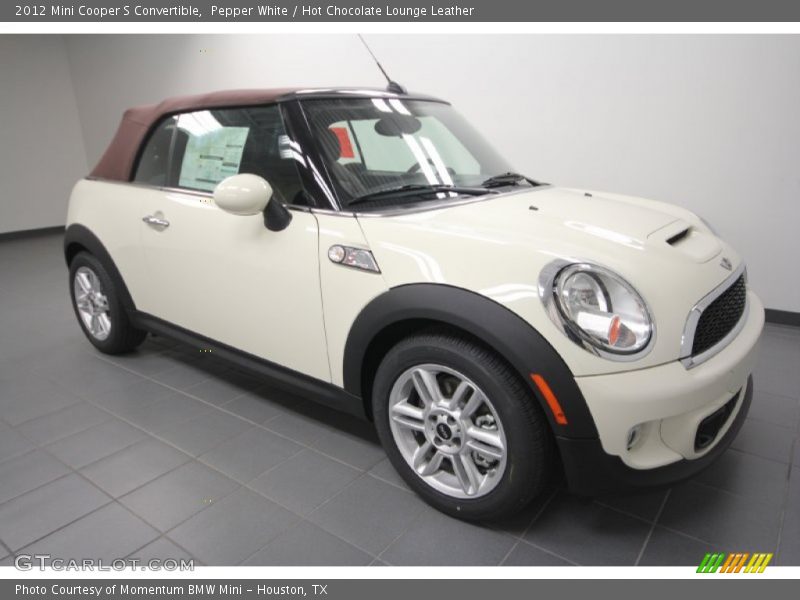 Pepper White / Hot Chocolate Lounge Leather 2012 Mini Cooper S Convertible