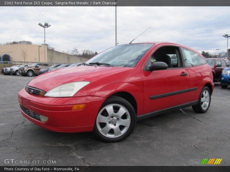 Sangria Red Metallic / Dark Charcoal 2002 Ford Focus ZX3 Coupe