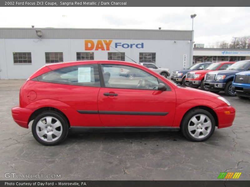 Sangria Red Metallic / Dark Charcoal 2002 Ford Focus ZX3 Coupe