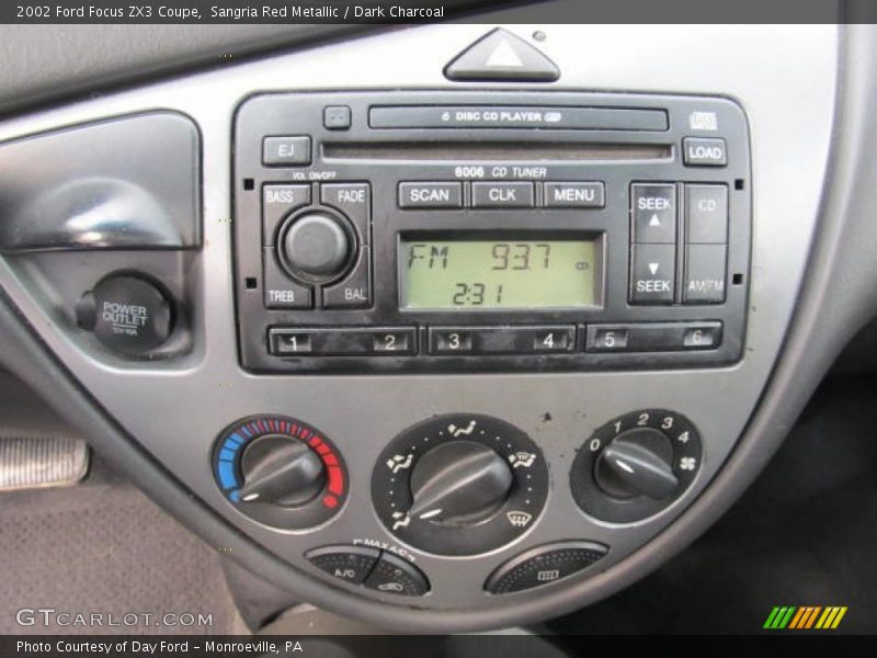 Sangria Red Metallic / Dark Charcoal 2002 Ford Focus ZX3 Coupe